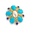 Designer luxe broche Middeleeuwse vintage stijl Paleisstijl broche Barok Ronde lichte luxe broche Hoogwaardige broche