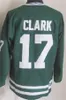 Homem Vintage Hóquei 14 Dave Keon Jersey Retire 16 Darcy Tucker 22 Tiger Williams 17 Wendel Clark Retro Clássico CCM Equipe Azul Branco Verde Costurado 75º Aniversário