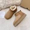 Designer Classical Ultra Mini Platform Boots Australia Tazz Slippers Tasman Slides Womens Slip-on Fur Ankle Booties Suede Wool Shoes