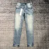 Jeans de marque violet de qualité supérieure pantalon à fond en tissu à fond de cloche soft étiquette en denim pantalon pour hommes hétérose