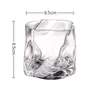 Kieliszki do wina Unikalne szklane whisky nieregularny kształt przezroczysty szklany szklar