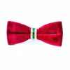 Bow Ties Mens Velvet Bowtie Ayarlanabilir Ön Bağlı Siyah Parti Kırmızı Aksesuarlar Boyun Kravat İş Düğünü Yetişkin Klasik Mn90