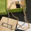 Luxury 925 Silver Necklace Fashion Girl Charm Jewelry New Boutique Pendant Necklace 18K Gold Plated Brand Letter Long Chain G231083PE-3