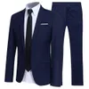 Men's Suits Blazers Trend Suit Two-piece Male British Gentleman Hair Stylist Groom Wedding Dress Formal Dress Mens Blazer Wed309J