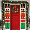 Christmas Decorations Christmas Nutcracker Soldier Banner Merry Christmas Decoration For Home Outdoor Door Decor Xmas Navidad Happy Year 2024 231005