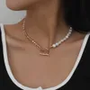 Chokers Lacteo Bohemian TeardropShaped Imitation Perlen Anhänger Halskette Für Frauen Hip Hop Perlen Kette Choker Halskette Schmuck Geschenke 231006