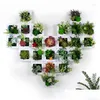 装飾的な花の花輪3Dモダンパストラルシミュレーション成功植物ポットポットポーフレーム壁装飾人工植物ホームドロップデリブDHHQF