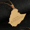 Naszyjniki wisiorek mapa stali nierdzewnej Etiopii łańcuch łańcucha biżuterii upuszczenie wisiorki OT0QL