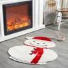 Carpets Christmas decor imitation sheep wool Santa Claus carpet living room bedroom Floor mat household items absorbent non-slip carpet 231006