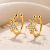 Boucles d'oreilles Style Papillon Étoile Zircon Couleur Or Pour Femmes Piercing Oreille Ongles Bijoux De Mode Cadeau De Mariage Livraison Gratuite 2023