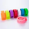 Belts 1Pcs Women Men Plastic Belt Candy Color Silicone Rubber Smooth Buckle Waistband Wide Waist Bands Ladies