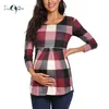 Topy macierzyńskie koszulki TESE Casual Miesna Kobiety T-shirty ciążowe koszulki z długim rękawem dla ciąży eleganckie damskie ubrania dla kobiet 231006