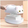 Tissue Boxes Napkins Cute Cat Box Table Napkin Holder Household Tootick Kitchen Paper Towel Storage Container Drop Delivery Home G Dhik4