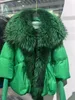 Parka da donna in piumino Moda Autunno Inverno Collo in vera pelliccia Cappotto caldo da donna spesso Piumino in piuma d'oca al 90% Cappotto femminile di lusso Outwear 231005