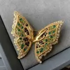 Designer lyxbrosch överdriven fjärilsbrosch med personlig designfjärilvingar färgglada diamantserier fransk stil avancerade tillbehör
