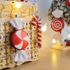 Juldekorationer 1Box Christmas Candy Cane Hanging Ornament White Red Lollipop Cane Pendant Xmas Tree Decor Home Party Year Christmas Navidad 231005