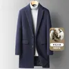 Mélanges de laine pour hommes mi-long caban hommes automne hiver Trench manteau en laine manteau coréen coupe mince épaissir pardessus mâle laine veste d'affaires 231006