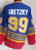 Man Vintage Hockey 9 Doug Gilmour Jersey CCM 99 Wayne Gretzky 18 Tony Twist 16 Brett Hull 77 Pierre Turgeon Retro Classic 1995 1996 Retire Embroidery for Sport