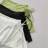 Strój jogi spódnica spódnica badmintona Tennis Pants Pół ciele szybkie suszenie kieszeni Pasek z rozdzielczością do warstwy 231005