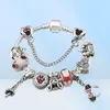 16-21CM European charm bracelet sweet mouse charm beads 925 silver chain for kids DIY Jewelry Accessories with gift box5006344