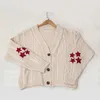 Women's Knits Tees Fashion Warm Swif T Beige Holiday Cardigan Women Cardigan Autumn Tay Women Star Embroidered Cardigan Lor V-neck Knitted Sweater 231006