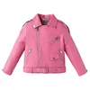 Jackets Quality Girls Leather Jacket Toddler Baby Winter Wind Breaker Kids Motor Coat Fashion Children Clothes 231005