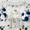 Autres fournitures de fête d'événement 18e 30e anniversaire Ballons Décor 40 50 ans Décorations de fête d'anniversaire pour hommes femmes Bleu Confetti Ballon Garland Arch 231005