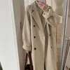Женское шерстяное пальто, женское шерстяное пальто, зимнее свободное пальто с V-образным вырезом, двубортное однотонное распродажа, женские верхние пальто, падение GGFSNZDY002 231006