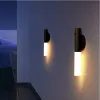 Luce notturna a LED in legno Magnetica portatile USB ricaricabile Camera da letto accanto alla lampada Sensore di movimento Luce per scale intelligente 12 LL