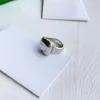 Italiaans design sieraden van hoge kwaliteit Gladde vierkante ring mode 18K vergulde mode gepersonaliseerde heren en dames ri319L