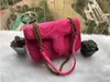 Designer-marmont aksamitne torby torebki kobiety słynne marki torba na ramię Sylvie Designer luksusowe torebki łańcuch mody crossbody Bag 22 cm