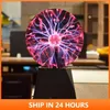 Table Lamps 4/5/6/8 Inch Novelty Light Magic Plasma Ball Light Night Light Christmas Kids Gift Glass Plasma Lamp Party Decor Table Lights 20 YQ231006