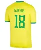 2023 Maglie da calcio Camiseta de futbol Paqueta Brasile Neres Coutinho Shirt da calcio Jesus Marcelo Casemiro Brasil Maillots da uomo da calcio Kit per bambini