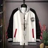 Giacche da uomo 2023 Nuova popolare giacca in pelle scamosciata Varsity unisex Bomber uniforme Hip Hop modello stampato sul retro giacche da baseball cappotto di modaL231006