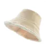 بيريتس قبعة شمسية للأنشطة في الهواء الطلق دافئ عكس الصوف القبعات الصياد السميكة اللامبوول ألوان صلبة الشتاء البالغين