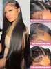 Ludzkie chignony 40 cali proste 13x4 koronkowe peruka przednie włosy Brazylijskie 360 ​​Pełne peruki dla kobiet 13x6 HD Frontal wstępnie ustalone 231006