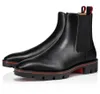 Мужские лодыжки ботинки роскошные парижские красные ботинки альпиносол мужская обувь дыни туфли черная телячья кожа средняя часть кроссовки Sockuomo с коробкой Eu38-46