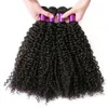Синтетические парики Raw Indian Kinky Curly 3 4 Пакетные предложения 100% пучки человеческих волос Remy 95G 840 дюймов Натуральные завитки Джерри 231006