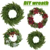 Other Event Party Supplies DIY Christmas Wreath Hanging Rattan Garland Ornaments Christmas Decorations for Home Front Door Navidad Year 2024 Gift 231005