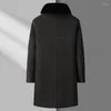 남자 트렌치 코트 2023 도착 겨울 따뜻한 재킷 패션 롱 스타일 코트 남성 드레스 재킷 남자 크기 m-4xl