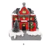 Juldekorationer Uropean Christmas Village White Gorgeous House Building Holiday Decorations Harts Xmas Tree Ornament Gift Year Decor Crafts 231005