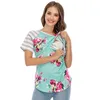 Hauts de maternité T-shirts décontracté femmes enceintes vêtements de maternité hauts d'allaitement T-Shirt d'allaitement grossesse maternité rayé chemise à manches courtes 231006