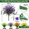Dekoracyjne kwiaty wieńce 20 pakietów sztuczne do dekoracji na zewnątrz Summer UV odporne na faux plastikowe krzewy zieleni Rośliny Drop D DHQ85