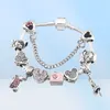 16-21CM European charm bracelet sweet mouse charm beads 925 silver chain for kids DIY Jewelry Accessories with gift box5006344