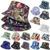 Cappelli a tesa larga Secchiello Panama Animal Letter Print Cappello da pescatore Cappello estivo da sole per donna Uomo Berretto da pesca reversibile 231005