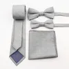 Bow Ties Classic 6 5 cm 100 Cotton Tie Tie Pocket مربع أزياء الرجال والأطفال