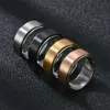 Wolf Tide Nouveau 8mm Blanc Titane Acier Rotatif Bagues Anti Anxiété Et Décompression Hommes Rotatif Couple Anneau En Gros Pas Cher Punk Bijoux Bijoux En Gros