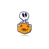 Spilla di lusso di design Halloween Creativo Cartoon Divertente Testa di teschio Strega Testa di zucca Pipistrello Distintivo Spilla Accessori