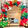 Autres fournitures de fête d'événement Ballon de Noël Arc Vert Or Boîte Rouge Bonbons Ballons Guirlande Cône Explosion Étoile Feuille Ballons Année Noël Fête Décor 231005