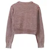 1003 2023 Runway Autumn Märke samma stil tröja långärmad Cardigan Crew Neck Fashion Clothes High Quality Womens Mingmei